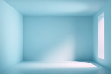 Obraz premium Light-filled, pale blue room