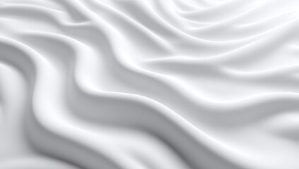 Obraz premium Smooth, undulating white surface. Gentle curves and subtle shadows create a soft, flowing texture. The light reflects softly, highlighting the folds and giving it depth
