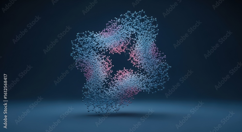 Aufkleber a captivating 3d abstract structure representing connectivity and innovation in modern design