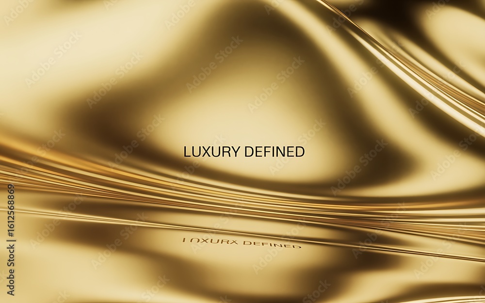 Poster golden luxury defined abstract background texture showing flowing material with subtle shadows and r