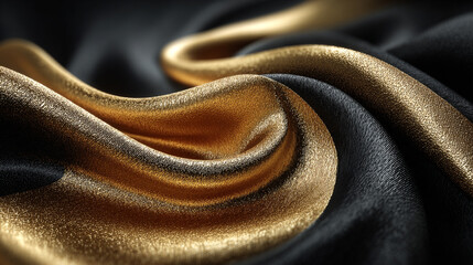 Luxurious shimmering gold foil texture with soft metallic reflections and smooth flowing surface.