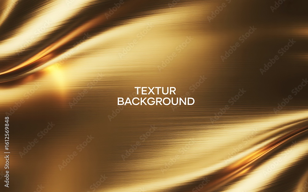 Poster luxurious gold texture background with wavy lines and metallic sheen for elegant designs and present