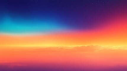 Fototapeta premium Colorful Sunset Sky with Vibrant Orange Pink Blue and Purple Hues Over Clouds