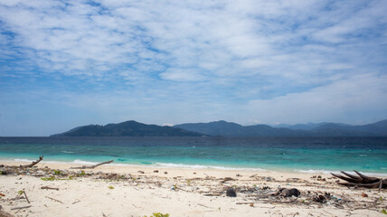 Scenic View of Tropical Beach and Island