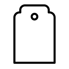 Tag outline icon. 