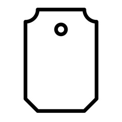 Tag outline icon. 