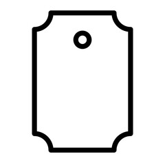 Tag outline icon. 
