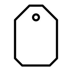 Tag outline icon. 