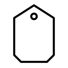 Tag outline icon. 