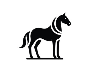 Fototapeta premium Majestic Stallion Silhouette A Bold Vector Illustration