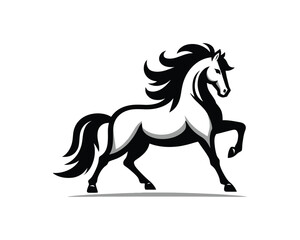 Obraz premium Stallion Vector Illustration A Bold and Striking Design