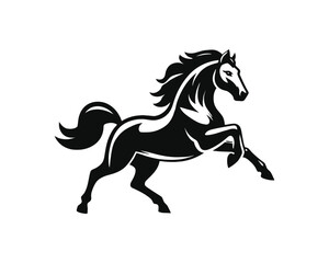 Obraz premium Majestic Stallion Silhouette Artwork for Elegant Designs