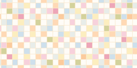Pastel Mosaic Grid Pattern
