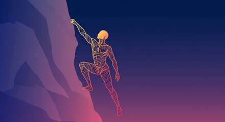 Climbing Anatomy Gradient Sport Background