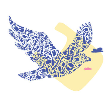 Dove of Plastic A Symbol of Environmental Awareness