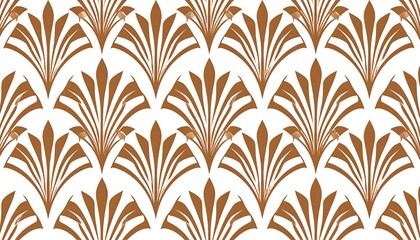 Sophisticated art deco seamless pattern design with stylized floral elements