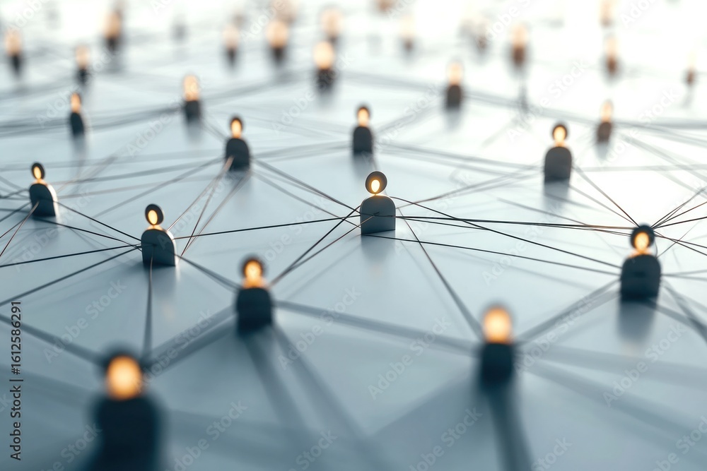 Poster digital connections: a visually striking and meticulously crafted illustration depicting the interco