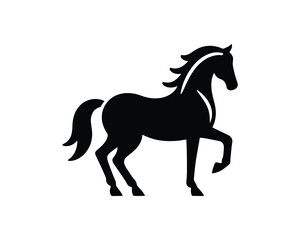 Obraz premium Majestic Stallion Silhouette A Symbol of Grace