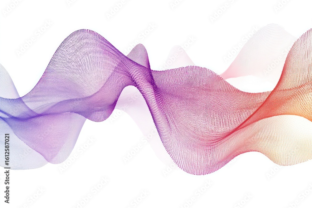 Poster abstract wave form in vibrant colors: captivating abstract representation of sound wave, with smooth
