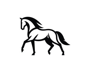 Obraz premium Elegant Horse Silhouette Vector Illustration for Graphic Design