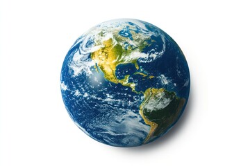 Earth's Celestial Beauty: A photorealistic depiction of our planet, showcasing its continents and oceans against the backdrop of space. A view that encapsulates the wonder of our planet