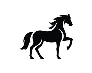 Obraz premium Elegant Stallion Silhouette Vector Illustration Elegant
