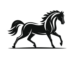 Fototapeta premium Elegant Stallion Silhouette A Striking Vector Illustration