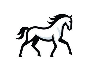 Fototapeta premium Elegant Horse Vector Illustration in Minimalist Style