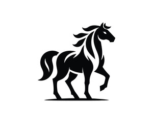 Fototapeta premium Elegant Stallion Silhouette Vector Artwork for Brand Identity
