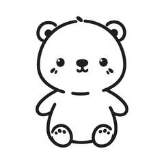 Fototapeta premium cute cartoon bear isolated on transparent background