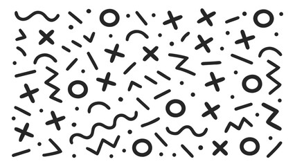 Charcoal pencil curly lines Collection of hand drawn arrow and line design elements set