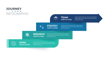 ladder Infographic 4 steps stairs to success growth template. Business process.