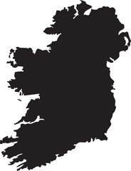 Ireland Vector Map Sillhouette Isolated Vector