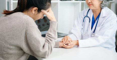 Senior doctor performing a medical checkup on a patient. Perfect for healthcare, medical, caregiving