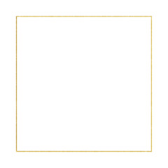 Obraz premium Golden square frame on transparent background