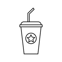 Fast food drinks icon on white background