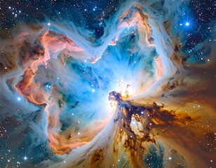 Colorful nebula in deep space (4)