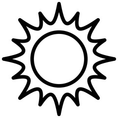 Weather outline icon. Sun