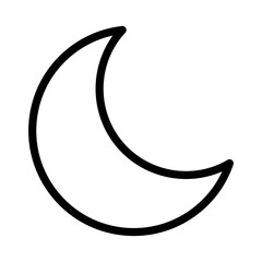 Weather outline icon. Moon © moore moore