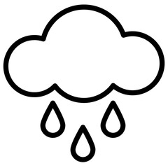 Weather outline icon. Rain cloud