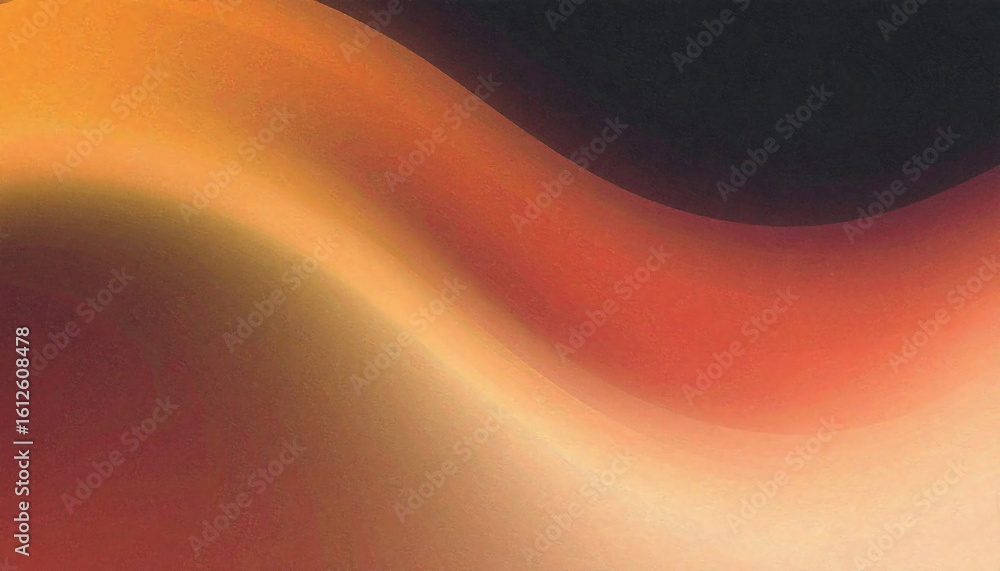 Poster warm gradients flowing in smooth undulations creating an abstract background effect