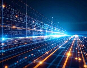 Fototapeta premium Digital data highway