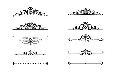 Vintage set. Floral elements for design monograms, invitations, frames, menus and labels. Graphic design of the website, cafes, boutiques, hotels, wedding invitations.