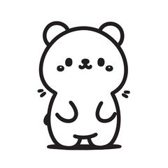 Fototapeta premium cute cartoon bear isolated on transparent background