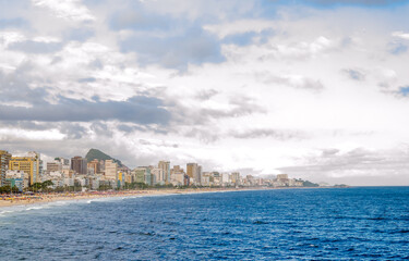 Naklejka premium view of the Leblon Beach in Rio de Janeiro - Brazil 