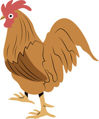 cute cartoon character vector illustration of a chicken.