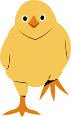 cute cartoon character vector illustration of a chicken.