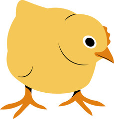 cute cartoon character vector illustration of a chicken.