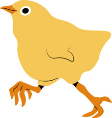 cute cartoon character vector illustration of a chicken.