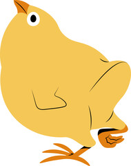 cute cartoon character vector illustration of a chicken.